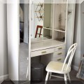 F32. Desk and vanity combination with storage. 72”h x 58”w x 18”d 
